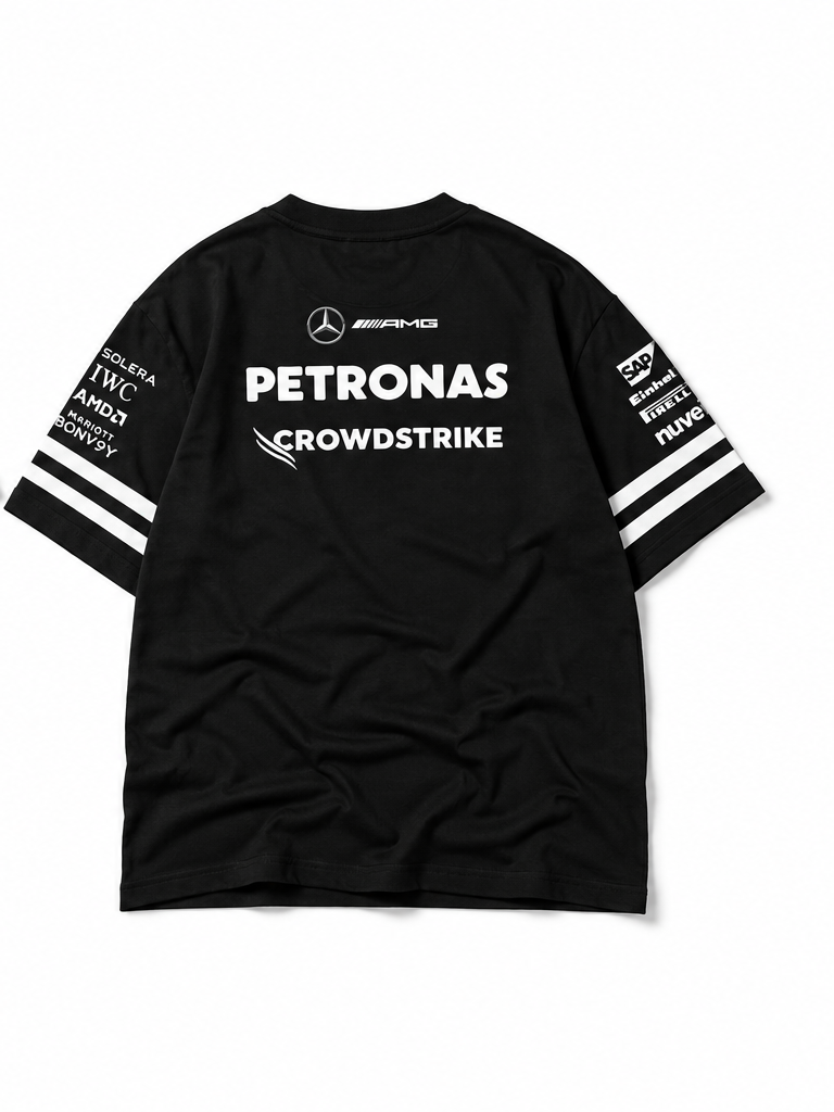 Mercedes Black Team T-shirt Back