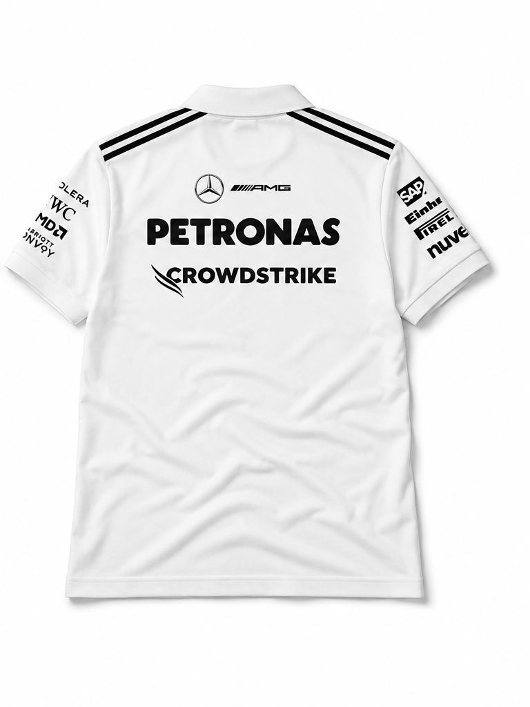 Mercedes White Oversized Team T-shirt Back