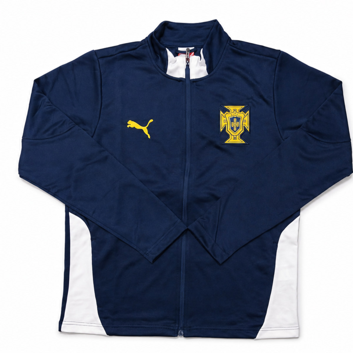 Navy Puma Retro Track Jacket Front