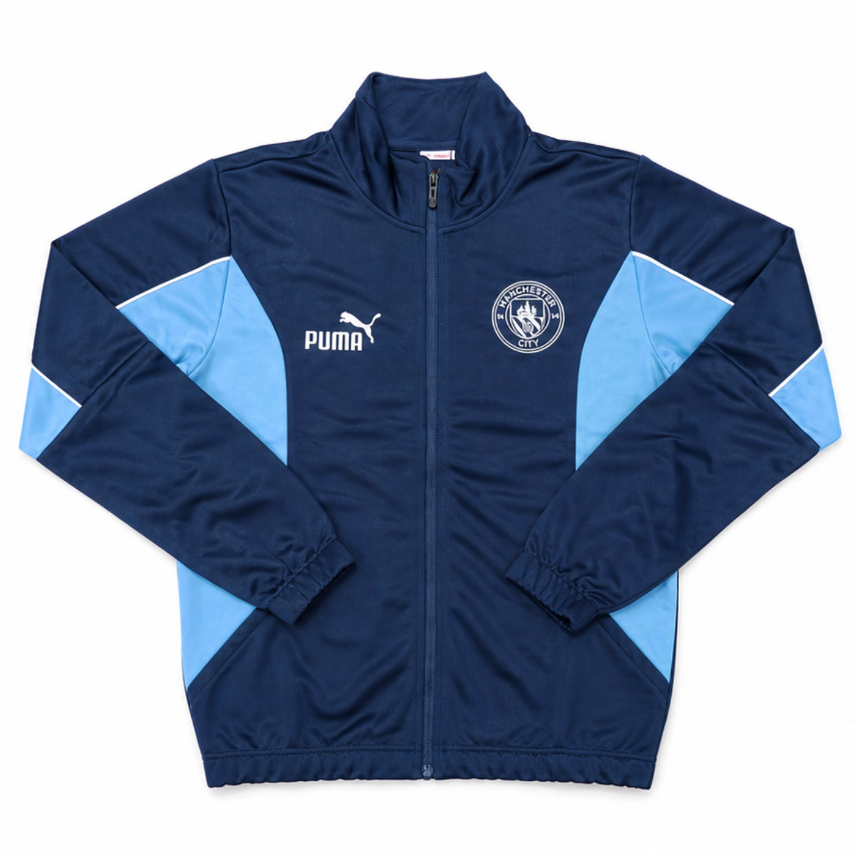 Navy Puma Retro Track Jacket Front
